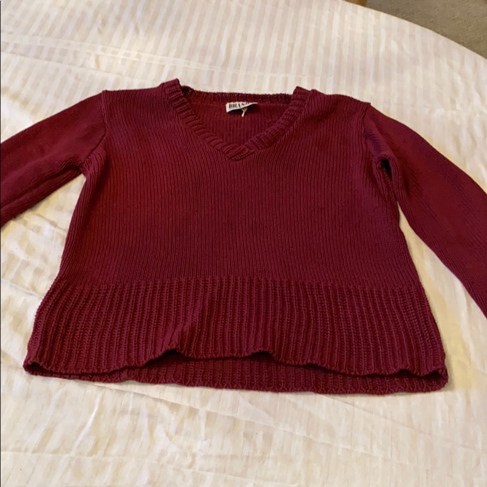 Long Sleeve Burgundy Sweater